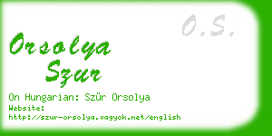 orsolya szur business card